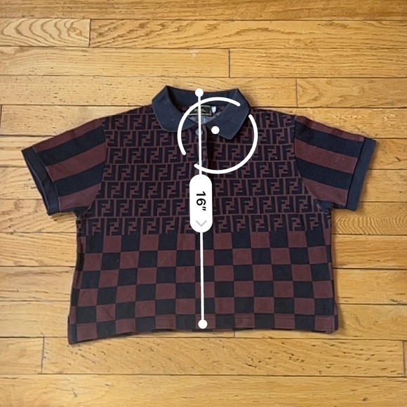 FENDI MARE Vintage 90s FF Zucca Polo - Picture 13 of 15